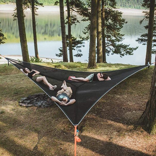 adventuridge faltbare hängematte Outdoor Hängematte faltbar – Große Camping Hängematte für Garten & Cam – Prambl