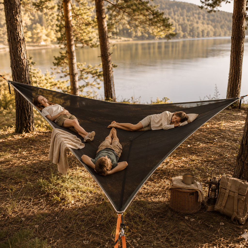Outdoor Hängematte faltbar – Große Camping Hängematte für Garten & Camping